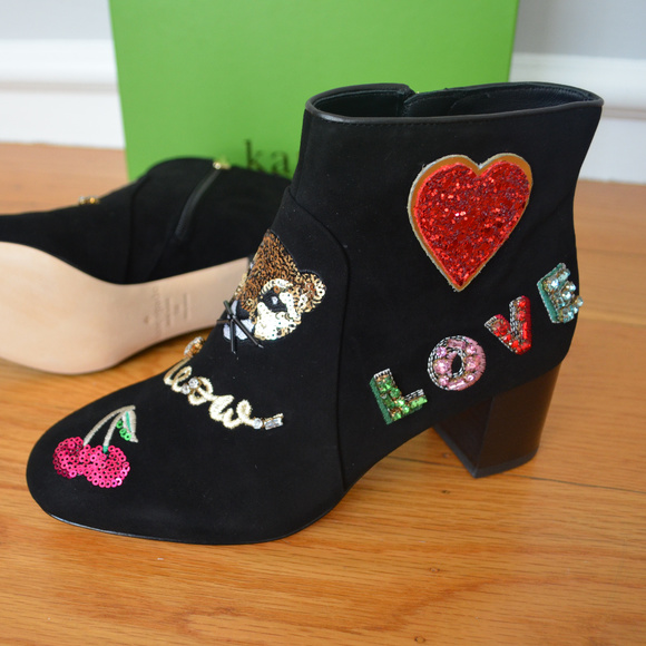 KATE SPADE Embroidered Suede Boots - Picture 7 of 8